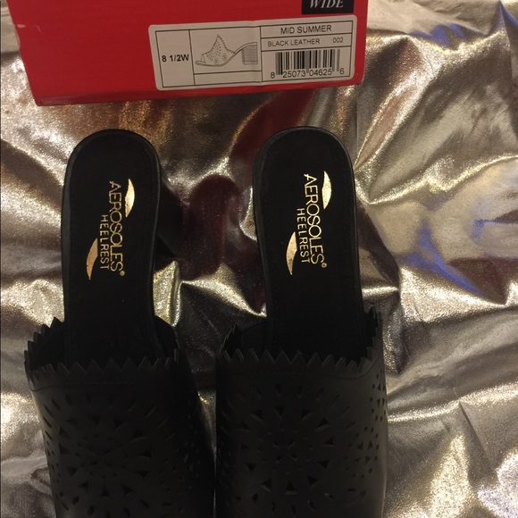 NEW! Aerosoles Mid Summer heels in black - Picture 6 of 8